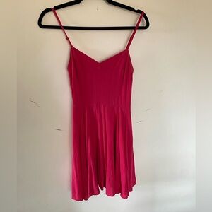 Hot Pink Talula Mini Dress Aritzia Size 2 Sweetheart Neckline